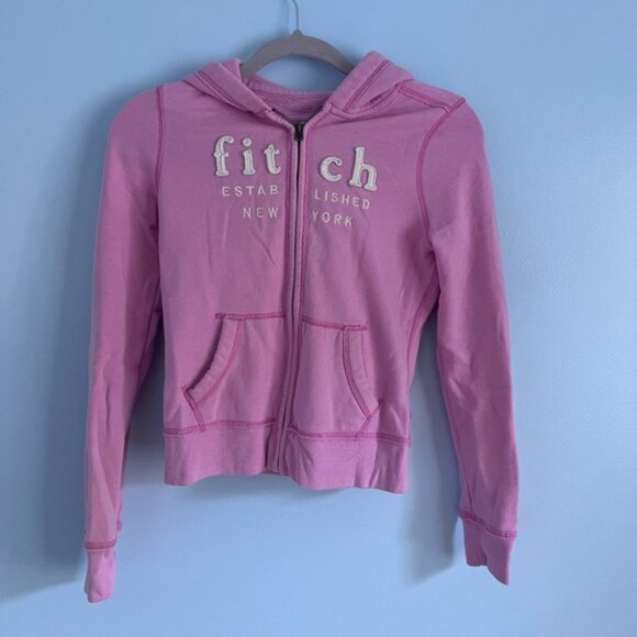 Abercrombie & Fitch Other - Abercrombie and Fitch pink zip up hoodie with pockets. Kids size XL